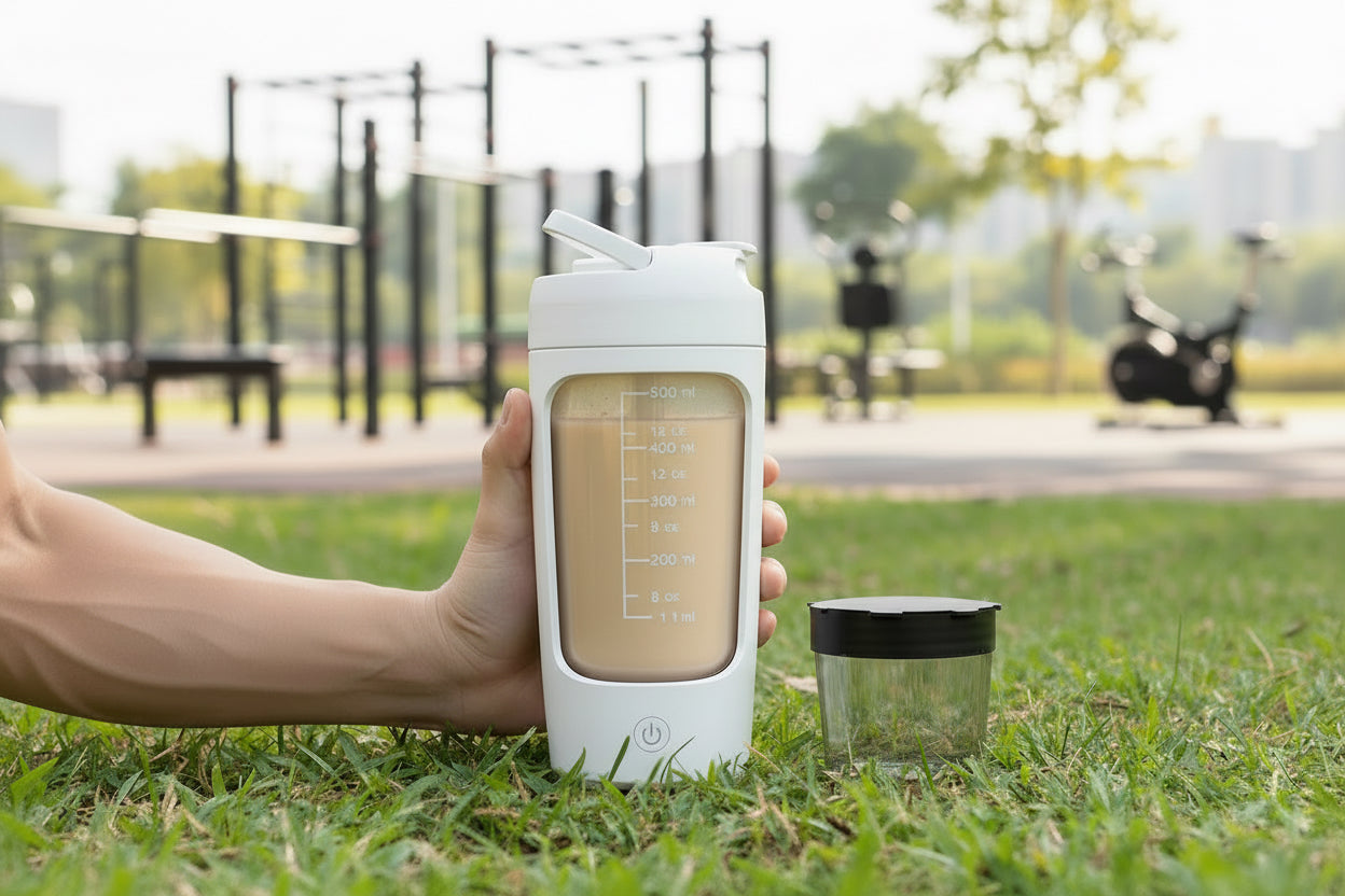 Premium Electric Portable Whey Protein Shaker Bottle