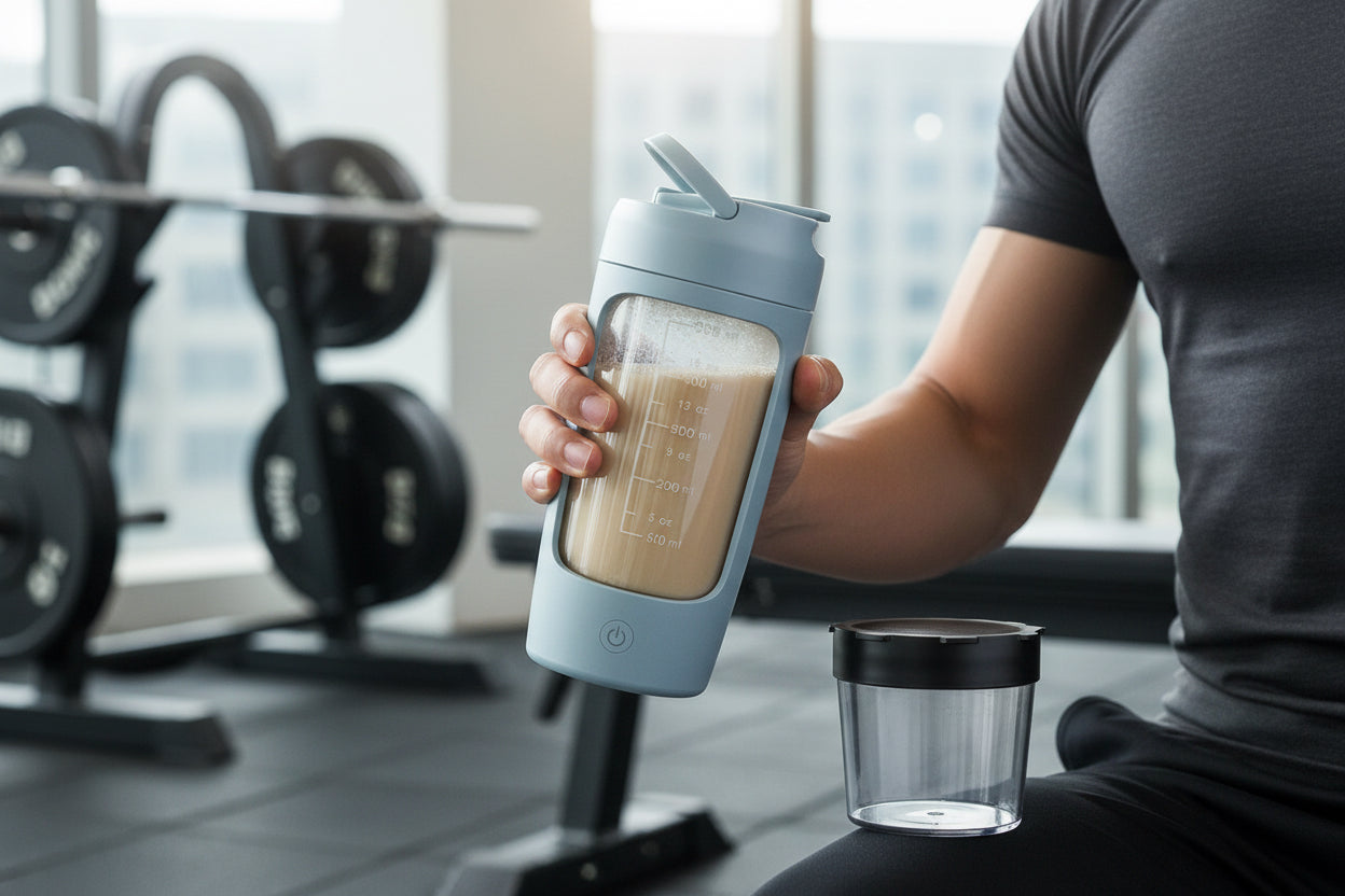 Premium Electric Portable Whey Protein Shaker Bottle